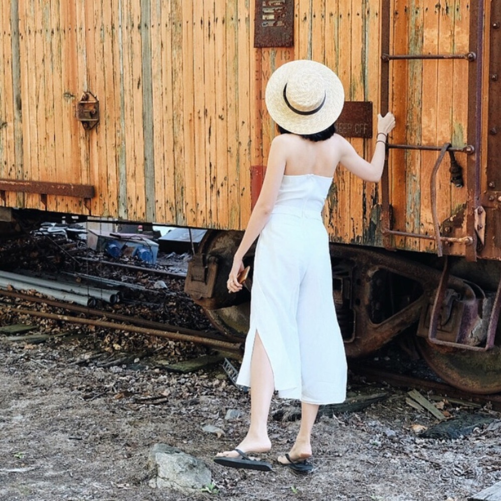 Derek Lam 10 Crosby white halter neck jumpsuit